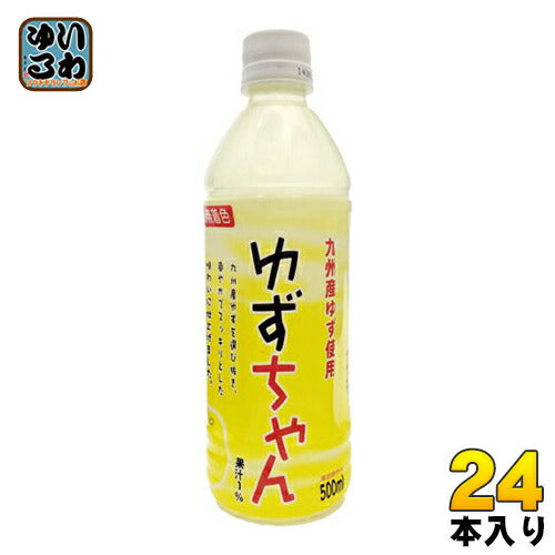 友桝飲料 ゆずちゃん 500ml ペットボトル 24本入 〔果汁飲料〕
