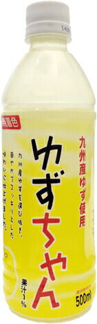 友桝飲料 ゆずちゃん 500ml ペットボトル 48本 (24本入×2 まとめ買い) 〔果汁飲料〕