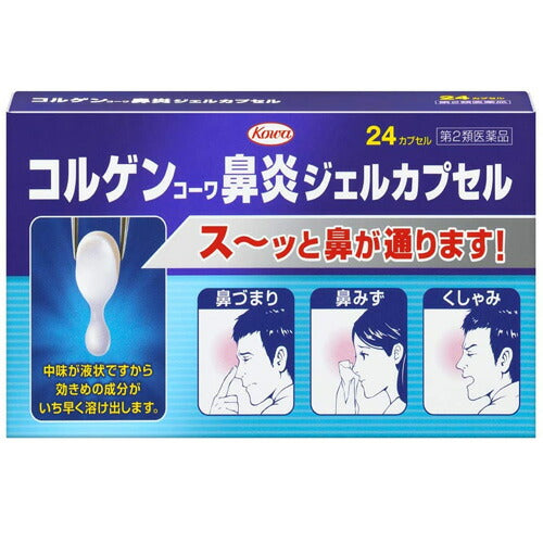【第2類医薬品】【【メール便OK】】コルゲン 鼻炎ジェルカプセル 24カプセル