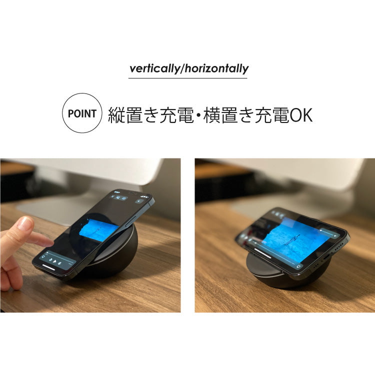 【3人シェア買いでお得】i.Carry iPhone13 12対応 MagSafe 対応 ワイヤレス充電器 qi認証済 磁石内蔵型 10W ホームポッド 17-BAT150