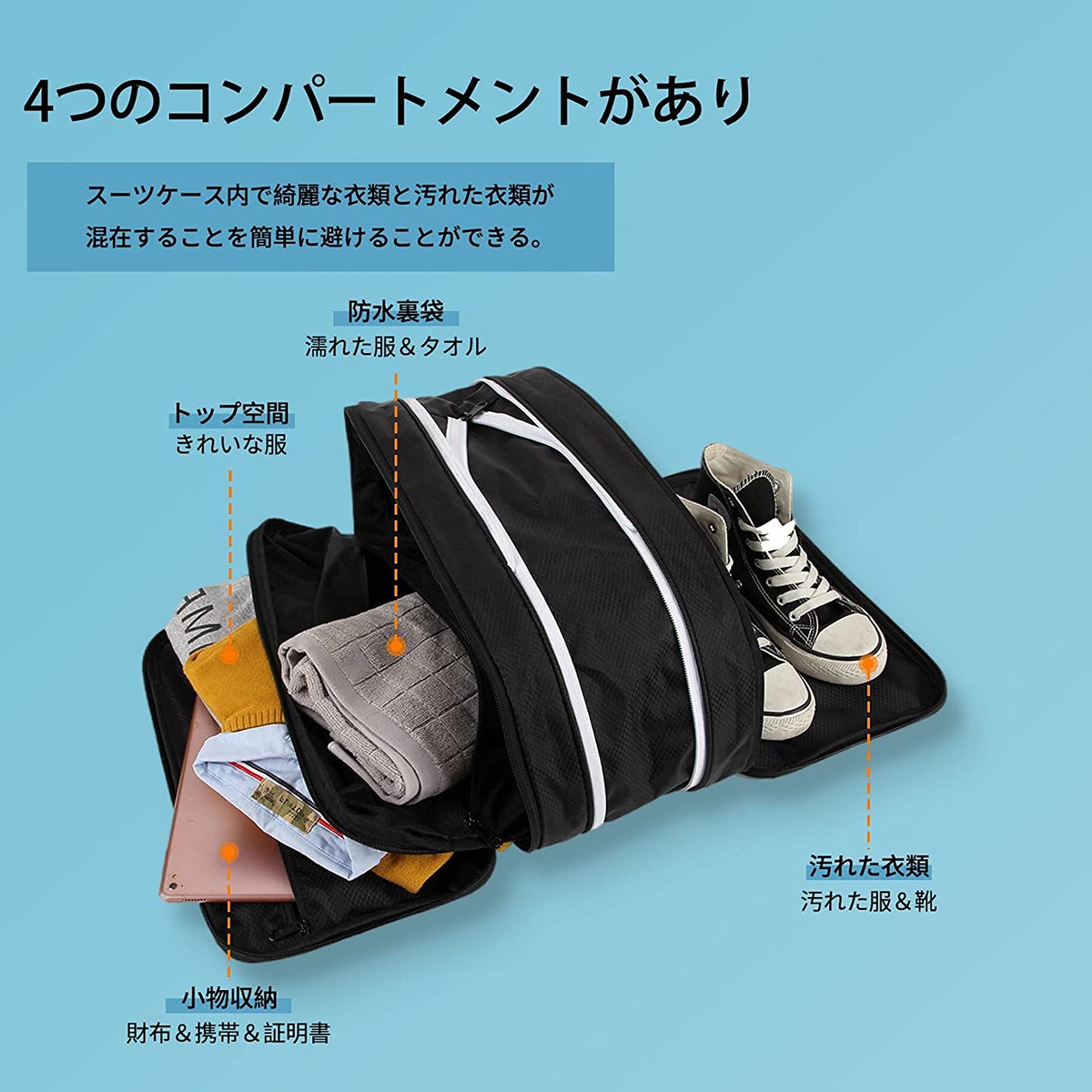 【２個セット・大容量１５L・高品質】圧縮バッグ