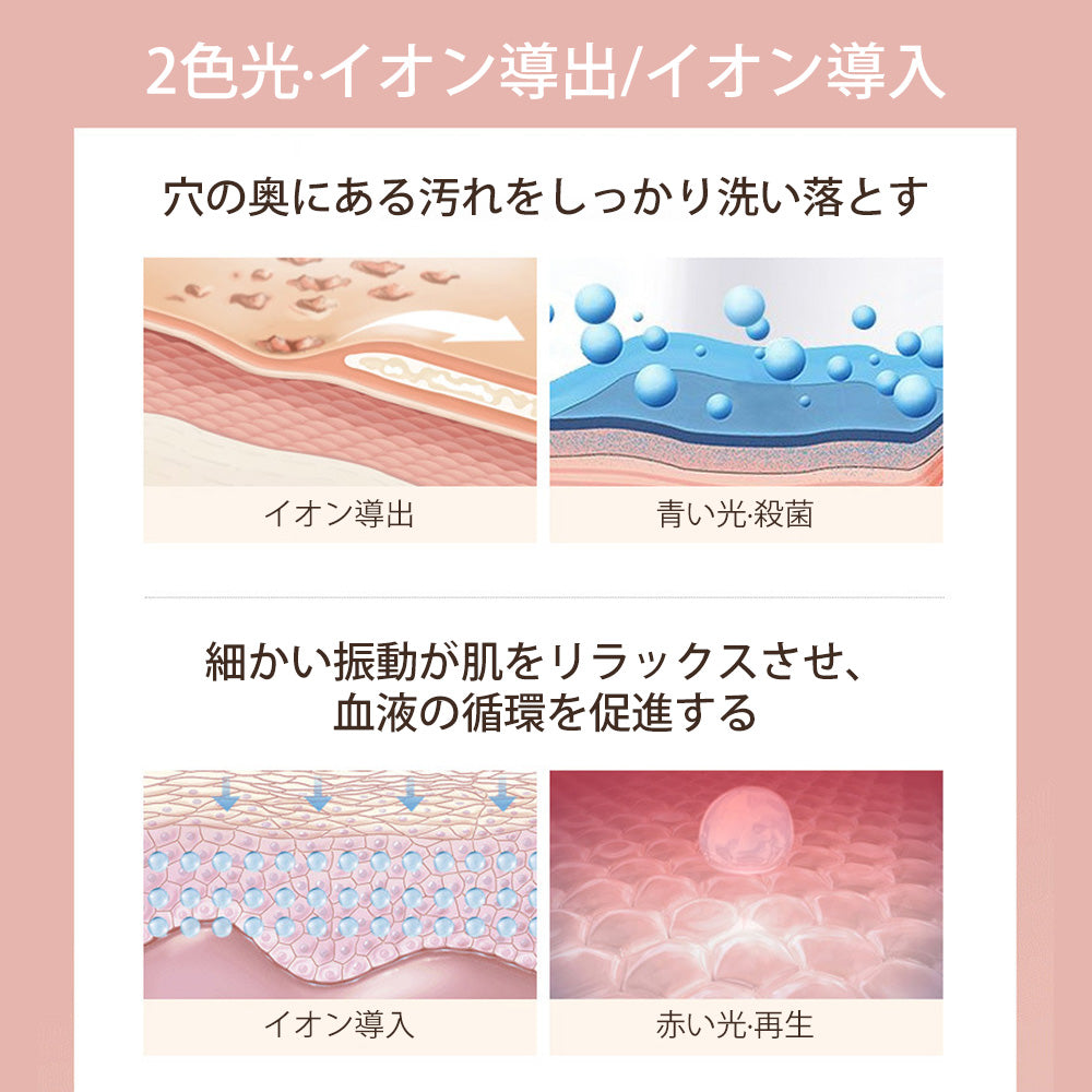 電動洗顔ブラシ 洗顔ブラシ 洗顔器 電動 防水 クレンジング 洗顔ブラシシリコン 温熱機能 お肌の引き締め 毛穴 ボディブラシ 角質 黒ずみ リフトアップ ウォッシュ 自宅エステ 美顔器 EMS美顔器 EMS 超音波 T字型美顔器 送料無料