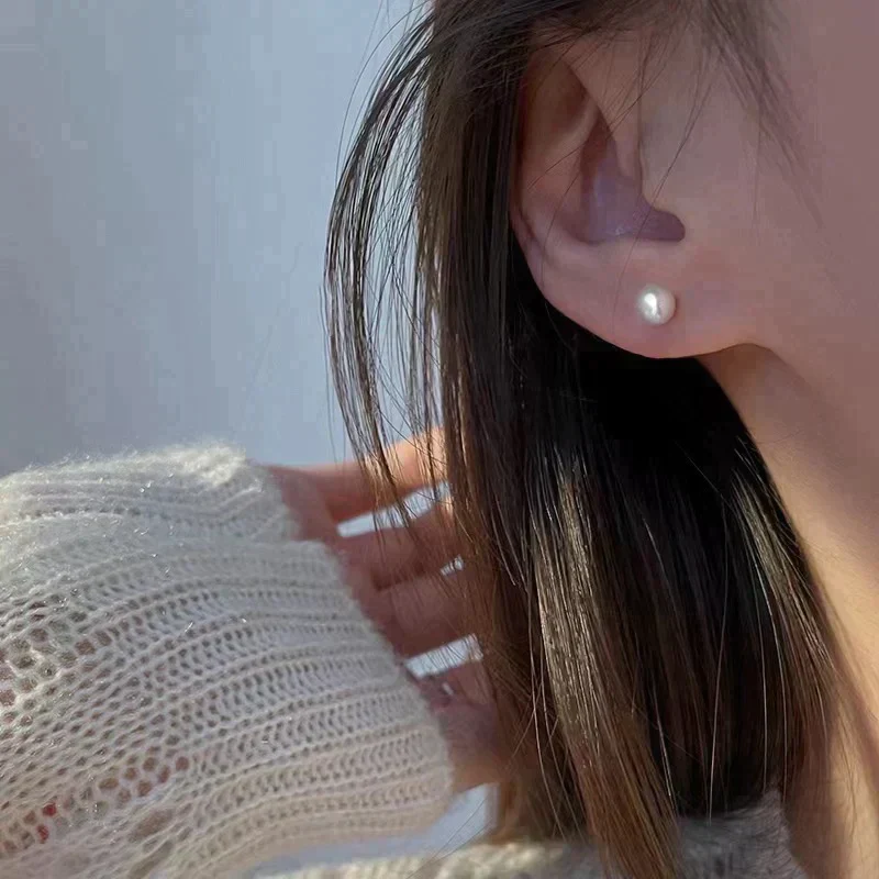 パールピアス1点＋プレゼント1点　合計2点入 開店記念SALE    母の日 プレゼント 女性 彼女 セールお徳プレゼント　アクセサリー メンズ レディース 天然パール ピアス 真珠 金属アレルギー対応