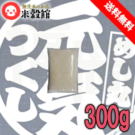【100円シェア買い】九州産 米 福岡県産元気つくし 2合小袋パック　 研ぐお米 300g×1個 送料無料【ご新規さんとシェア買い】
