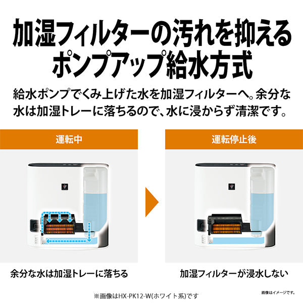 SHARP (シャープ) プラズマクラスター加湿セラミックファンヒーター ブラウン系 ダークブラウン [HX-PK12-T]