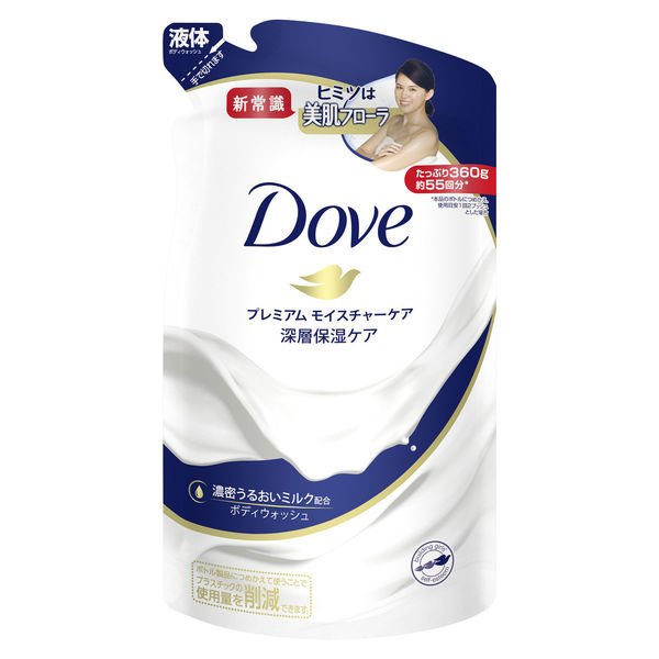 ダヴ(Dove) ボディウォッシュ(ボディソープ) プレミアム モイスチャーケア 詰め替え 360g
