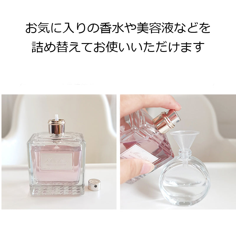 香水 詰め替え 容器 ロールオン ボトル お気に入り パフューム 美容液 混ぜて使える ロール式 マッサージ ロール ガラス瓶 竹 キャップ クリスタル キラキラ ガラス 携帯用 可愛い 液体 ケース アトマイザー ゆうパケット 送料無料 友紹 友招
