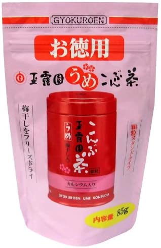 玉露園 梅こんぶ茶 お徳用スタンドパック 85g