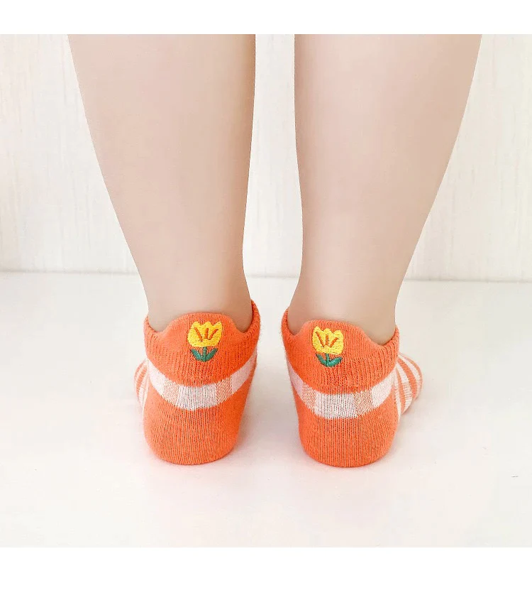 お徳８足　セット　S：12-15cm（1歳ー3歳） 　即納　通気性　子ども　ソックス　短め　バック刺繍　可愛い　アンクルソックス　ショートソックス