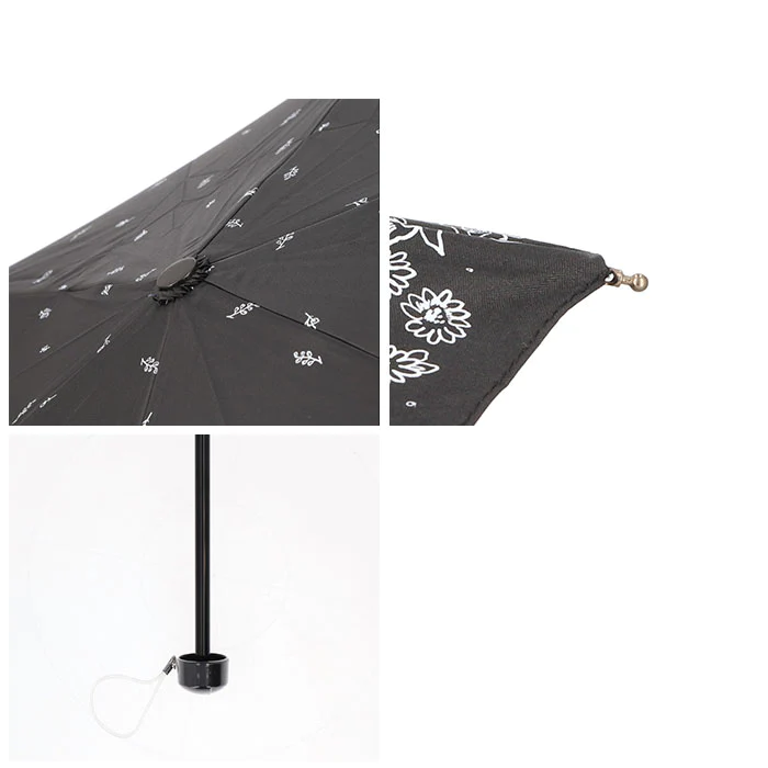 【エレガントキャット/サックス・50cm】 日傘 晴雨兼用 折りたたみ 通販 晴雨兼用傘 折りたたみ傘 折り畳み傘 レディース おしゃれ 大人 かわいい シンプル UVカット 99%以上 UPF50+ 遮光 雨晴兼用 50cm 55cm