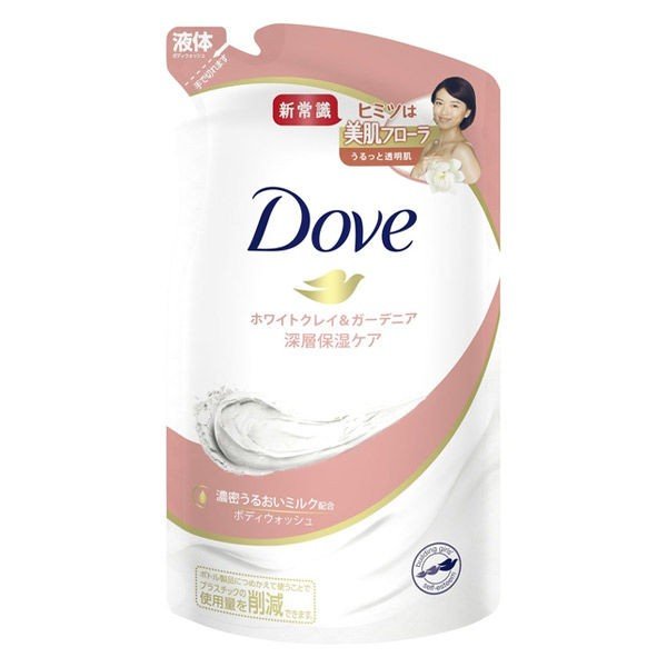 ダヴ(Dove) ボディウォッシュ(ボディソープ) ホワイトクレイ＆ガーデニア 詰め替え 340g