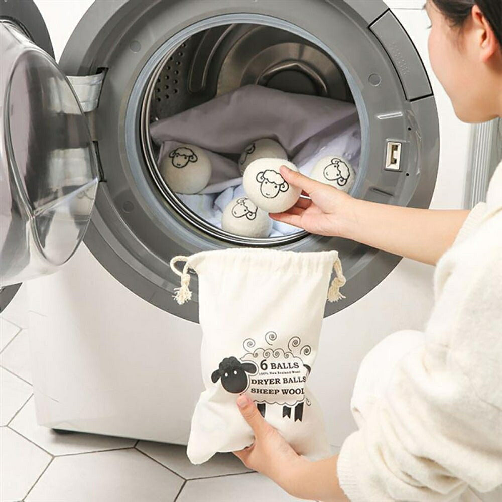 乾燥機 ウール ボール 羊 3個セット ドライヤーボール シープ ふんわり 柔軟剤 節約 乾燥機 静電気 掃除 クリーナー 衣類 寝具 洋服 お手入れ 洗濯グッズ 乾燥 ドライヤー 便利グッズ アイディア商品 乾燥機に入れるだけ 簡単 対策