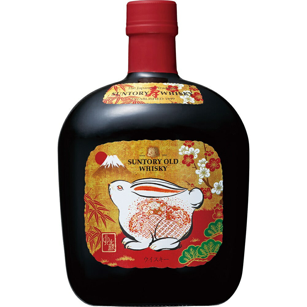 【数量限定】【2023年お祝いウイスキー】サントリー ウイスキー オールド ＜卯歳＞ 干支 ラベル 700ml 1本 箱付【ご注文は12本まで同梱可能】【兎歳 うさぎ ウサギ 干支】お年賀 迎春