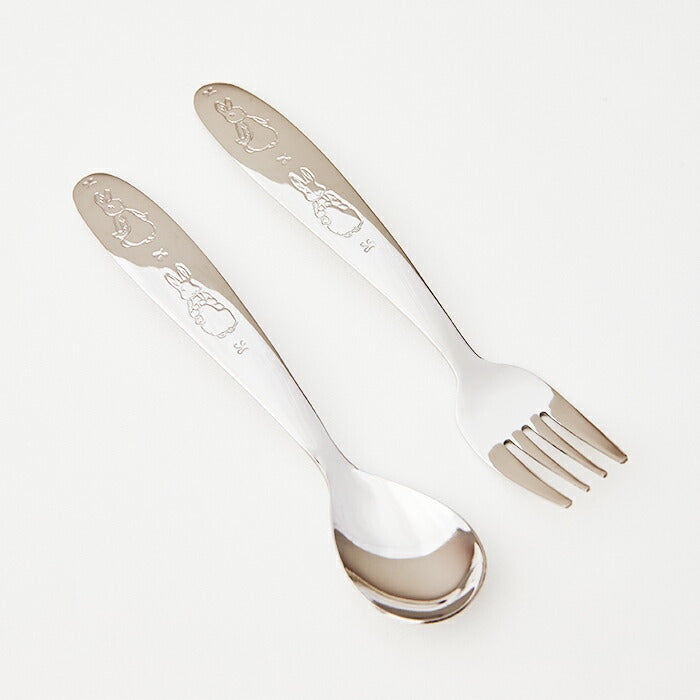 ★非掲載★ベビースプーン フォークセット 食器 チルドレンスプーン ピーターラビット 18-8ステンレス PT-3