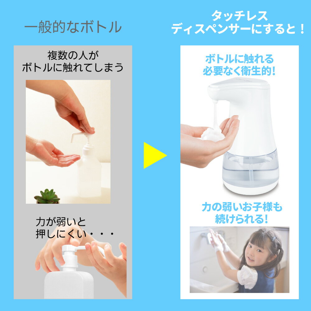 おしゃれ 自動 ディスペンサー 泡タイプ ソープ ハンドソープ 送料無料 オート ディスペンサー 自動 ディスペンサー 泡 ディスペンサー 赤外線 ディスペンサー 2段調整 IPX4 コードレス 非接触 ディスペンサー 石鹸 オート手指 除菌