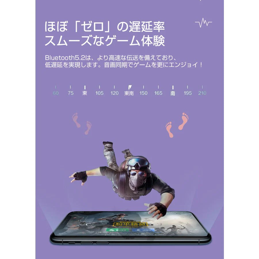 【高音質】ワイヤレスイヤホン Bluetooth 5.2 ブルートゥースイヤホン インナーイヤー型 タッチ式 左右分離型 低遅延 片耳 両耳 防水 Siri対応 iPhone ipad Android【ゲリラセール】