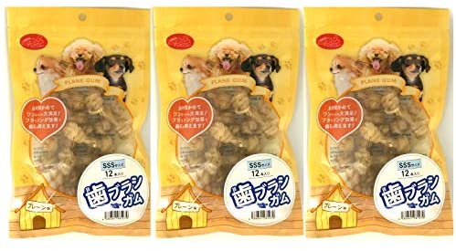 プレーン味・3袋セット PETRO(ペトロ) 犬用おやつ  歯ブラシガム SSSサイズ 12本入