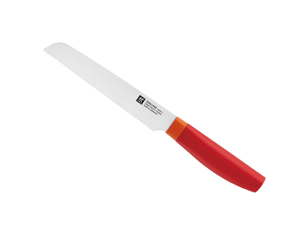 【公式】 ZWILLING Now S ユーティリティナイフ 13cm レッド |ツヴィリング J.A. ヘンケルス 包丁 カラー スタイリッシュ ナイフ 13センチ 調理器具 130mm ナウ エス ドイツ製 チーズ ソーセージ パン 波刃 ステンレス包丁 キッチンナイフ ステンレス