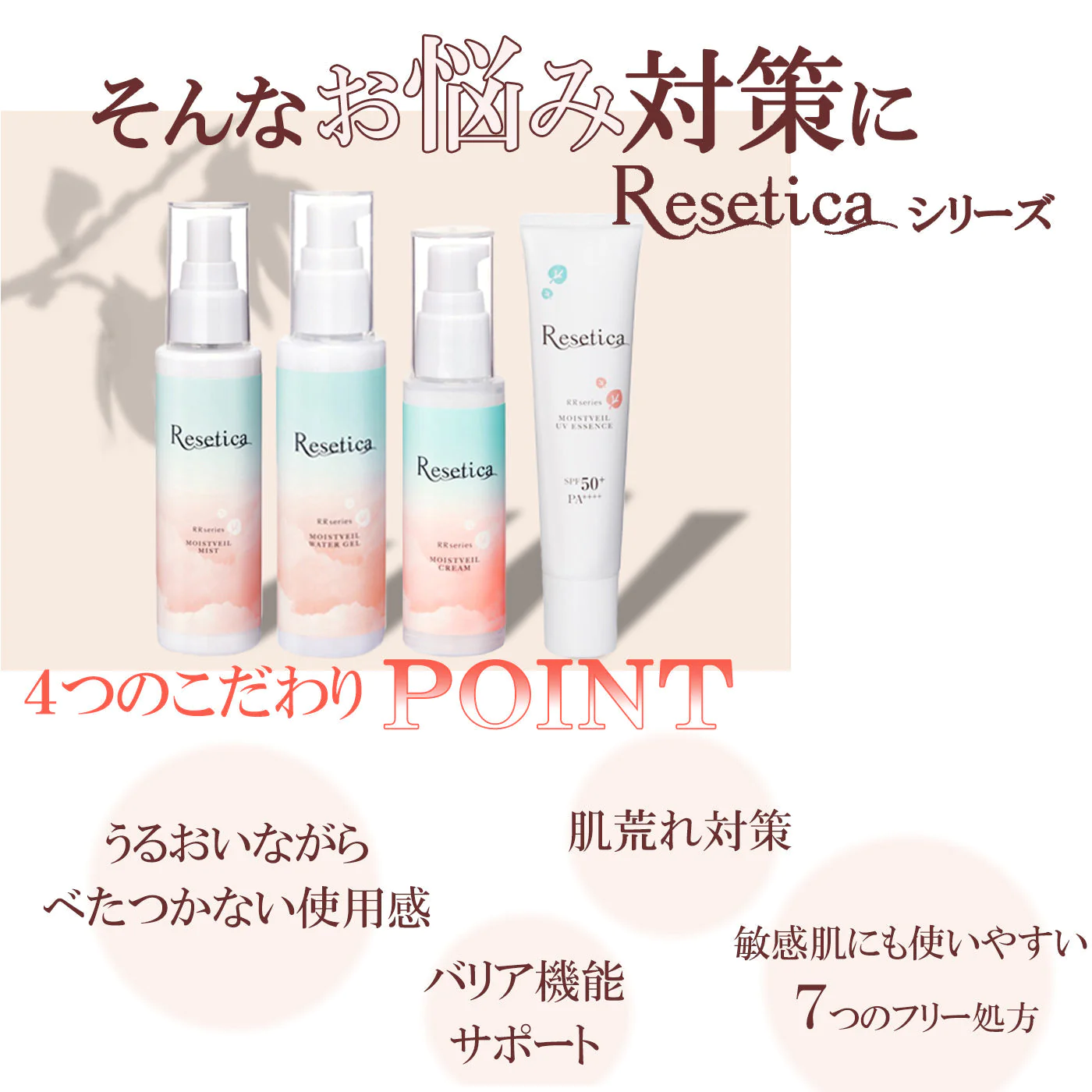 モイストベールクリーム 30g Resetica リセチカ スキンケア クリーム アイクリーム 高保湿 CICA シカ 植物幹細胞 ポンプ 敏感肌 【送料無料】