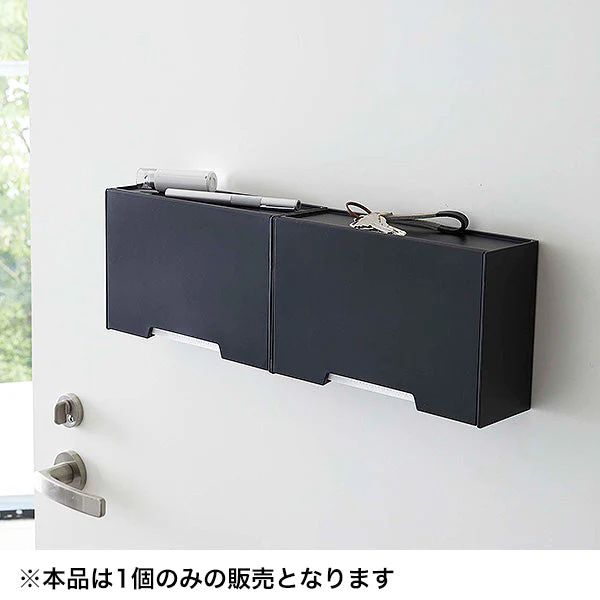 ツーウェイ マスク 収納ケース（山崎実業 スマート）ブラック