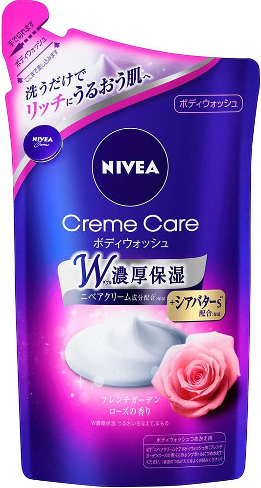 1-2日発送　ニベア クリームケア ボディウォッシュ フレンチガーデンローズの香り つめかえ用 360ml