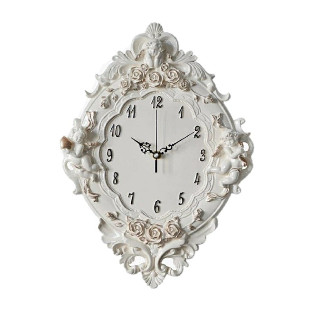 三体の天使 ブラケット時計 エンジェル ANGEL 壁掛け時計 CLOCK クロック 女神 クラシックスタイル時計 掛け時計 クロック ホワイト 姫 クオーツ 輸入雑貨 イタリア おしゃれ 雑貨 アンティーク調 ヨーロピアン ヨーロッパ クラシック