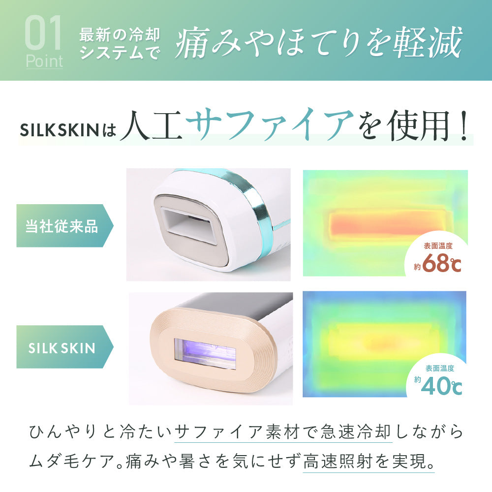 NIPLUX SILK SKIN（ホワイト）　脱毛器　光脱毛　冷感　エステ
