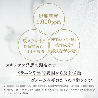 【3本セット】Le ment(ルメント)高濃度炭酸オイルクレンジング＆シャンプー　ブラック 炭酸シャンプー 頭皮ケア クレイシャンプー PPT系洗浄成分 アミノ酸系洗浄成分