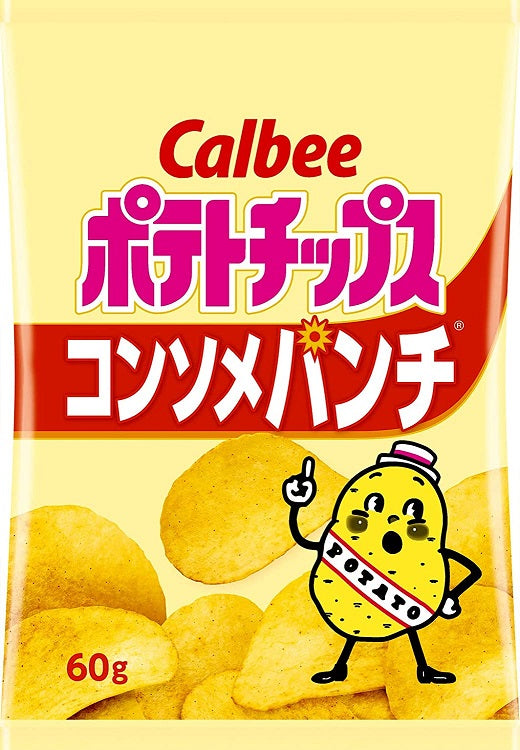 【送料無料】カルビー ポテトチップス コンソメ 60g×36袋