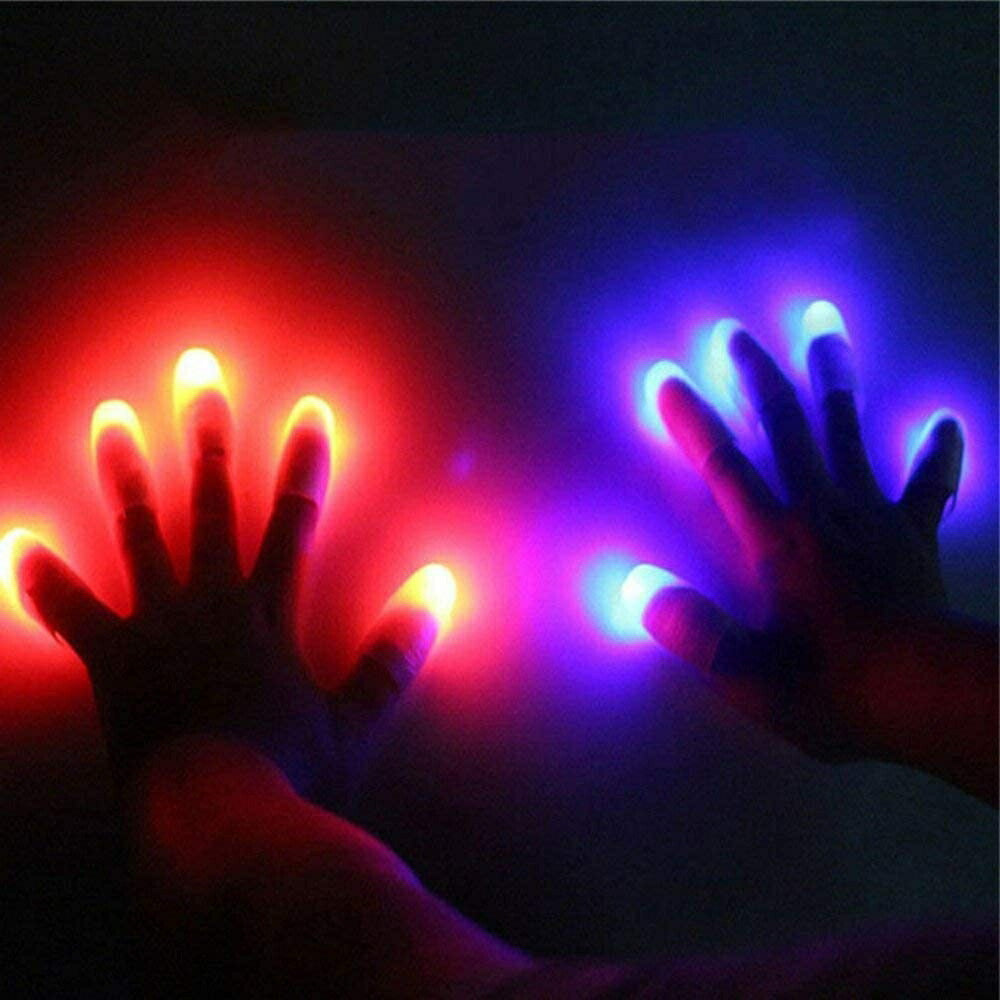 玩具 マジック 光る指 2本セット フィンガーライト LED 光の玉を操るマジック 柔らかい指のおもちゃ 点滅手袋 手品 面白グッズ マジック挑戦 パーティー イベント 光 発光 トリック バースデー ギフト 初心者 パフォーマンス トリック ドッキリ 宴会 飲み会 家飲み 宅のみ