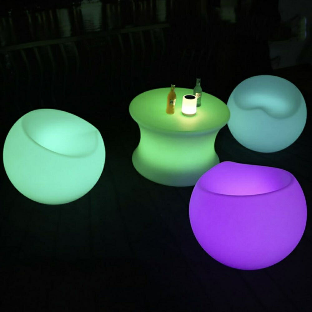 【人気商品】椅子 丸型 16色 LED チェア chair スツール 充電式 パーティー 光る クラブ バー デザイン ヒカリ デザイナー オシャレ椅子 お洒落椅子 小さい椅子 ミニスツール 形 インテリア 高級 アイテム リモコン付き 次世代 カラー クラシック レトロ おしゃれ