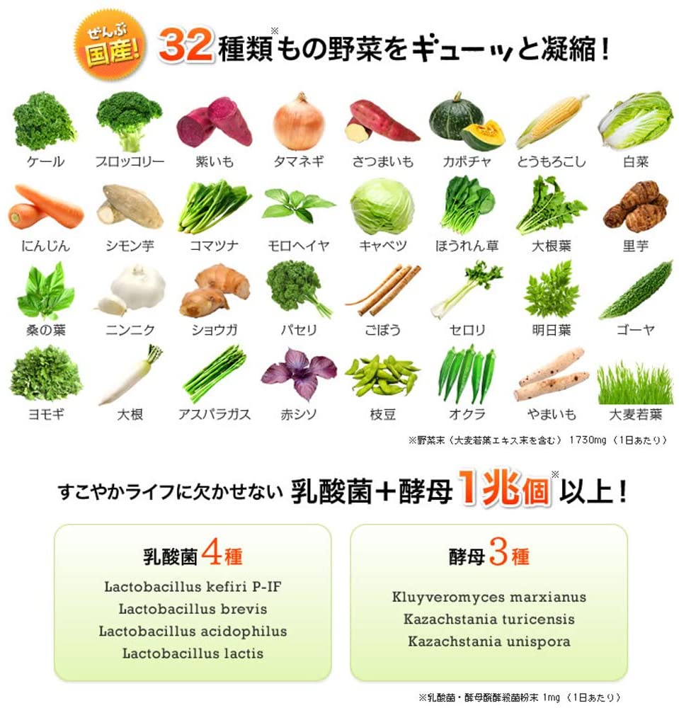 【おまけ付き！】DHC 国産パーフェクト野菜 プレミアム 30日分