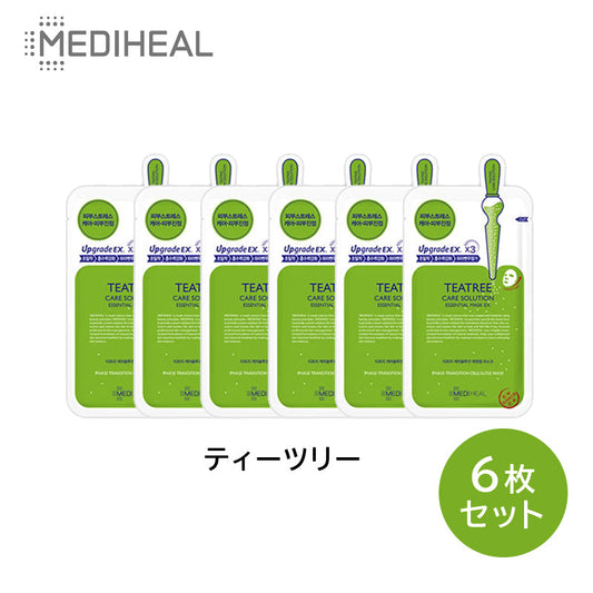 【送料込み】 MEDIHEAL メディヒール ティーツリー ケア ソリューション × 6枚 国内発送 BTS 防弾少年団 シートパック マスク おすすめ 保湿 毛穴 透明感 潤い ハリ ツヤ 栄養 敏感肌 乾燥肌 お悩み 韓国コスメ シートマスク フェイスパック フェイスマスク コスメ 化粧品 マスク スキンケア ゆうパケット 送料込み