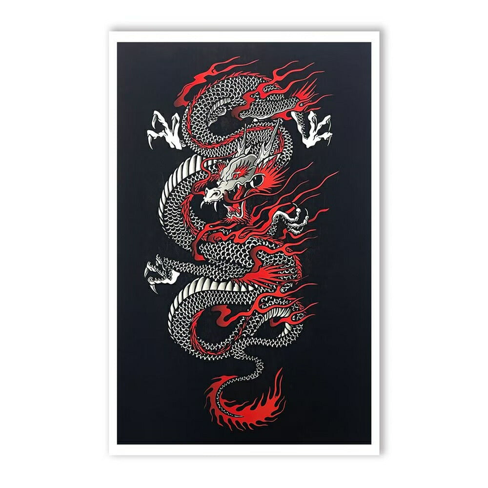 風水 ポスター 黒背景のドラゴン 竜 絵 玄関 龍の飾り 壁 風水グッズ 壁掛け 開運祈願 金運祈願 風水龍 アイテム 龍神 開運 金運 財産運 出世運 恋愛運 幸福 成功 プレゼント 贈り物 開運厄除 祈願成就 開運 運気上昇 インテリア