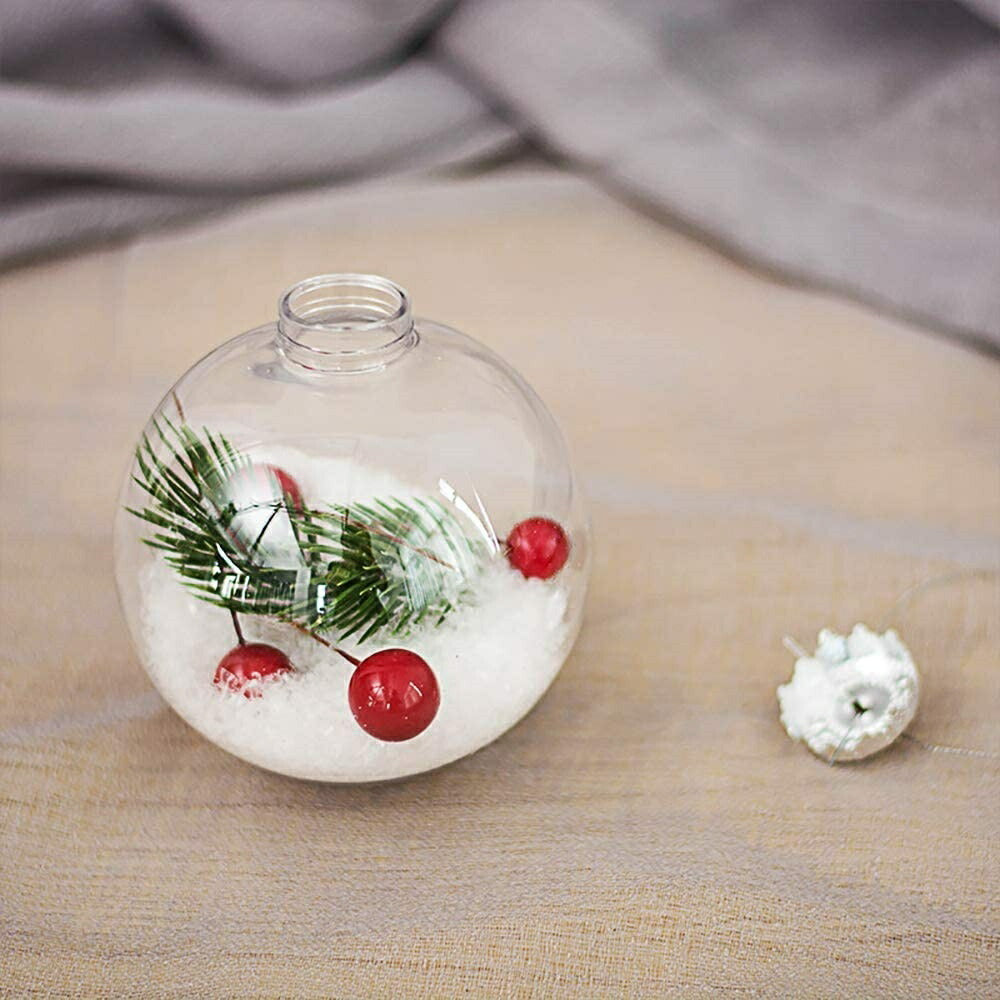 透明 プラスチック【6個セット】 クリスマス オーナメント 豪華セット クリスマスツリー 飾り付け 飾り 華やか おしゃれ きれい ボールクリスマス DIY デコレーション クリスマスパーティー グッズ ボール パーティーグッズ 装飾