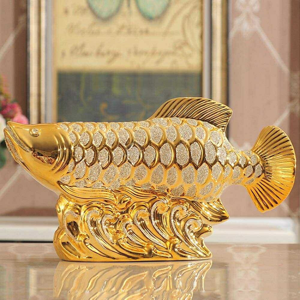置物 アロワナ 招財龍魚 (しょうざいりゅうぎょ) 招財 風水アイテム 金運アップ シトリン 財運 金運 健康 仕事 家庭 華やか 商売繁盛 幸運 開運 富 天然石 スピリチュアル インテリア パワーストーン 超特大 プレゼント 経営者 玄関 風水