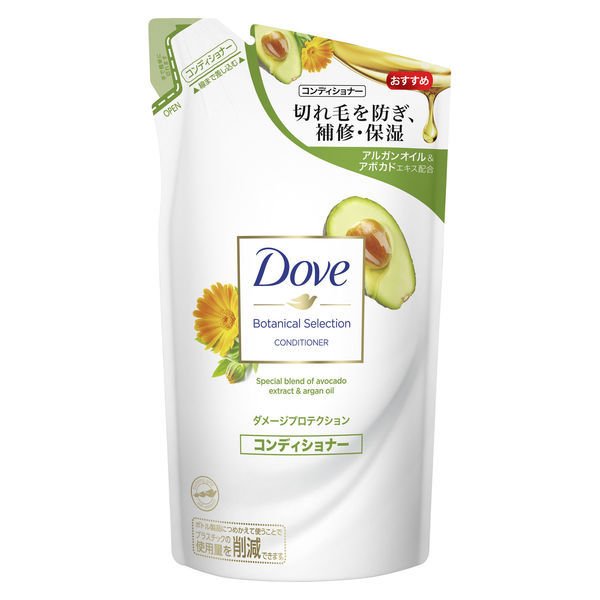 【おまけ付き！】ダヴ(Dove) 　ボタニカルセレクション　 ダメージプロテクション コンディショナー 詰め替え 350g