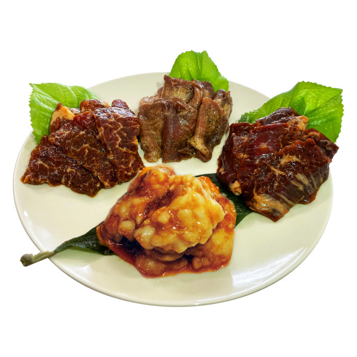 お袋次郎 ご家庭用お得用焼肉セット(カルビ・ハラミ・牛タン・シマチョウ) * (クール便)