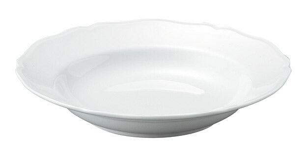 ＵＴＹ９吋スープ皿 白磁強化食器 業務用   陶器のふる里  stockヤ