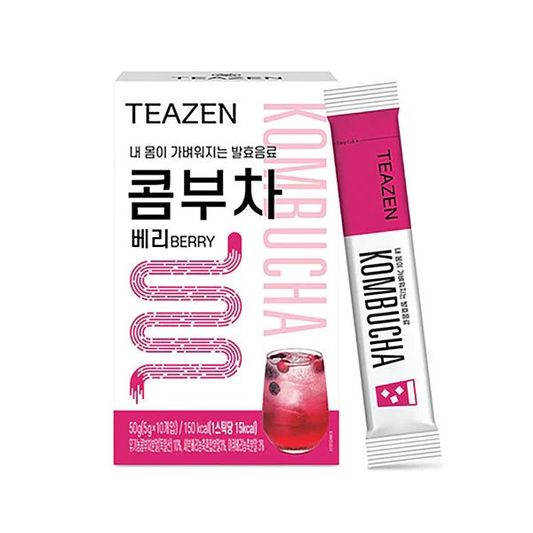5g×10包 TEAZEN ティーゼン コンブチャ KOMBUCHA （ベリー味）正規輸入品 韓国 BTS ジョンググ 乳酸菌 健康食品