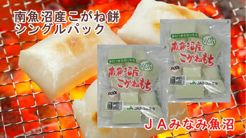 【送料込み】新潟県 南魚沼 JAみなみ魚沼農協南魚沼産 こがね餅 600g 4パック生切もちシングルパック