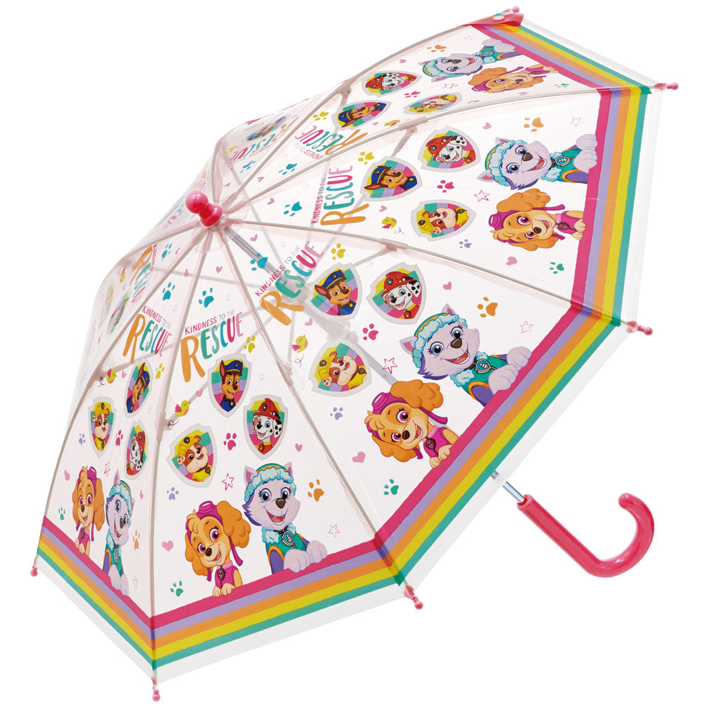 子供用 ビニール 傘 40cm　パウパトロール　長傘 雨具 雨の日 外出 UBV2 スケーター【お出かけ 雨対策 子供 こども 子ども かさ カサ キッズ 通園 通学 梅雨 雨 お出かけ レイン グッズ かわいい キャラクター ビニル傘 透明 レスキュー】