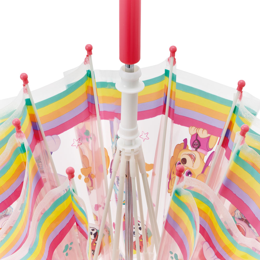 子供用 ビニール 傘 40cm　パウパトロール　長傘 雨具 雨の日 外出 UBV2 スケーター【お出かけ 雨対策 子供 こども 子ども かさ カサ キッズ 通園 通学 梅雨 雨 お出かけ レイン グッズ かわいい キャラクター ビニル傘 透明 レスキュー】