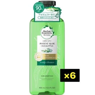 ハーバルエッセンス ビオリニュー アロエ&ユーカリ ノンシリコンシャンプー ストレート ポンプ400ml 6個