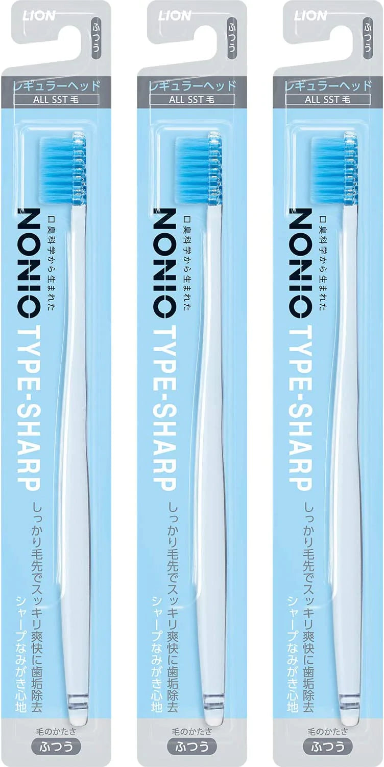 3本　NONIO(ノニオ) ハブラシ TYPE-SHARP ふつう セット 3本(※色は選べません)