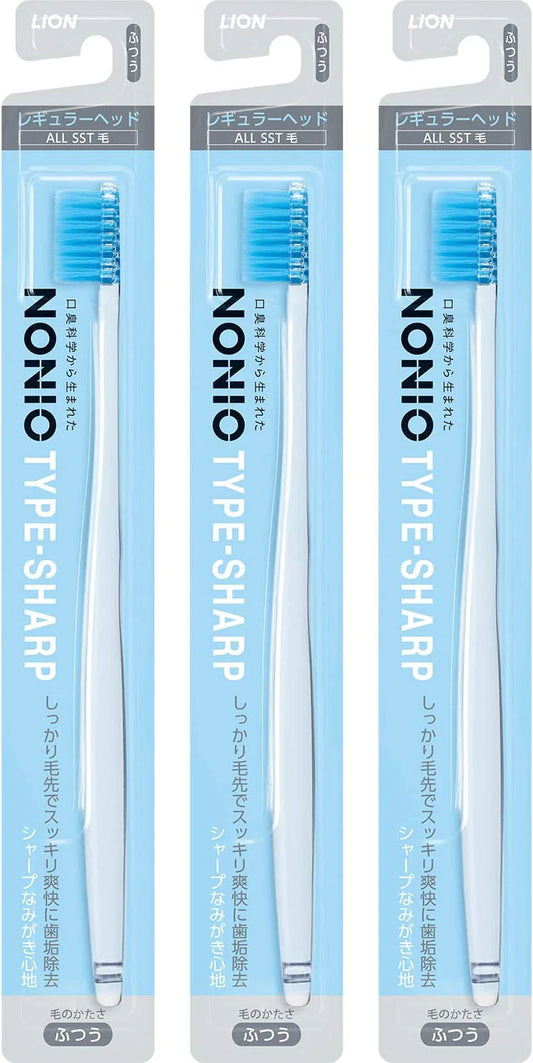 3本　NONIO(ノニオ) ハブラシ TYPE-SHARP ふつう セット 3本(※色は選べません)