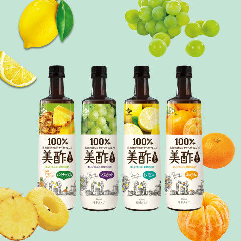 【ブラックフライデー超目玉】美酢（ミチョ）希釈タイプ4本セット（パイナップル、マスカット、レモン、みかん）送料無料（一部地域除く） 炭酸割りがおすすめ！