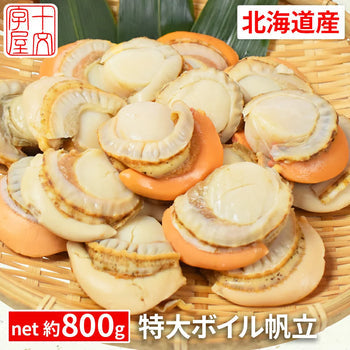 【先着30購入限定】北海道噴火湾産 特大蒸しホタテ 約1kg［NET800g］ 特大2Lサイズ16～20個入 生食可 ボイルほたて ボイルホタテ ボイル帆立