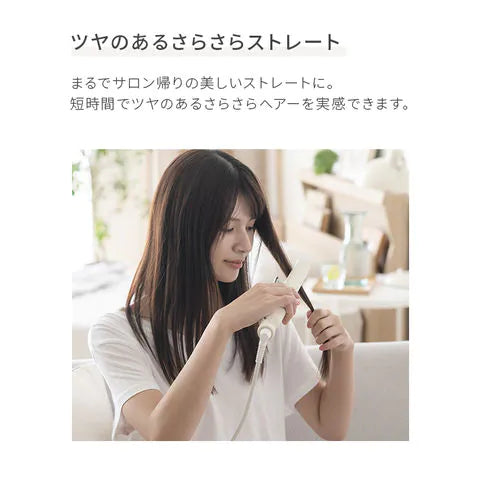 【最安値挑戦祭】ヘアアイロン ストレートアイロン マイナスイオン 瞬間50秒 海外対応 プロ仕様230℃ パウダーピンク AND・DECO
