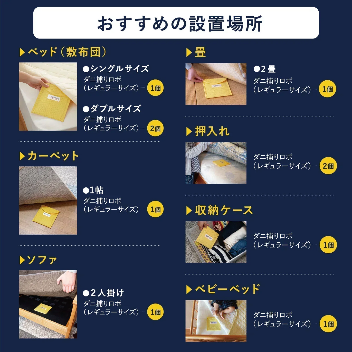 日革研究所 ダニ捕りロボ ソフトケース+誘引マット レギュラーサイズ1個組